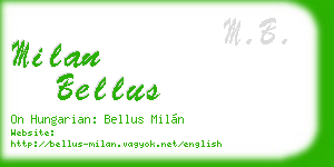 milan bellus business card